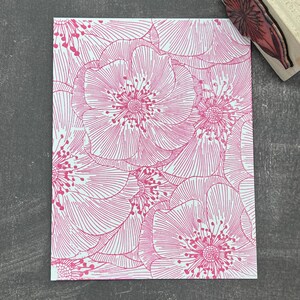 carte de correspondance florale | Cartes de voeux pliées avec enveloppes | Cartes de correspondance vierges pliées | Jeu de 9 cartes | Article fait main