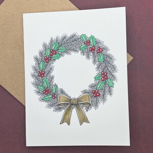 Christmas Holiday Cards | Folded Greeting Cards with Envelopes | Blank Cards  | Set of 8 Cards | Handmade Item