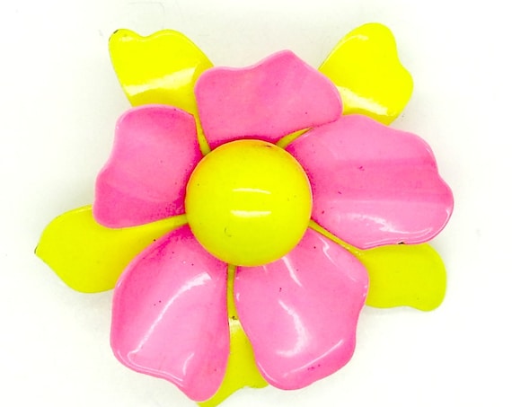 VINTAGE brooches pins ENAMEL brooches and pins for women summer women enameled BROOCH pin vintage pink yellow pink flowers