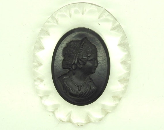 Large cameo brooch jewelry.
