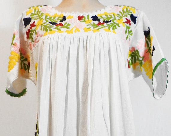 Off white embroidered maxi dress