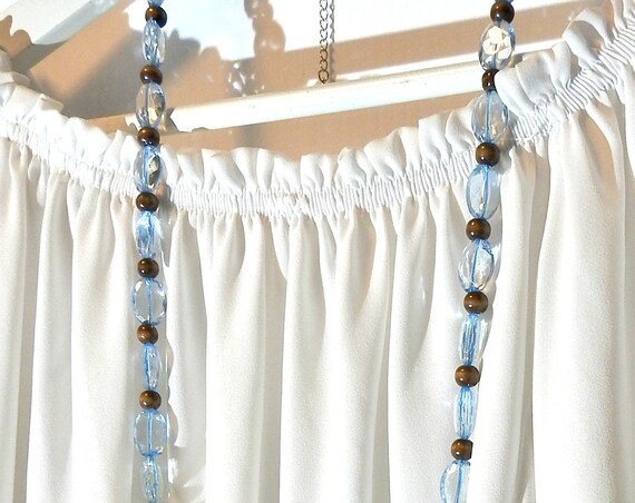 Blue necklaces for women long necklaces beaded light blue necklace formom boho gifts for girlfriend rope gift for girlfriend affordable