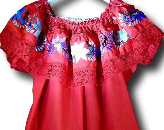 Bright red off the shoulder top