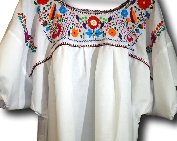 Plus size Mexican peasant blouse