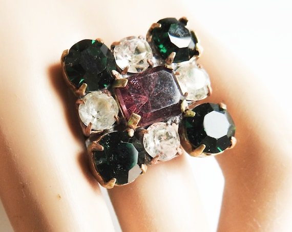 Square GREEN JEWELRY RING for women
