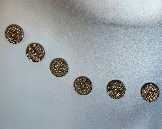 Textured glass vintage buttons