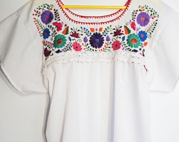 Mexican embroidered blouse