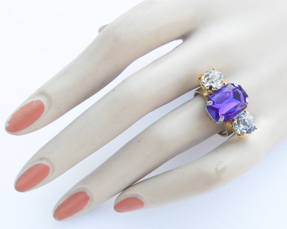 Handmade purple stone ring