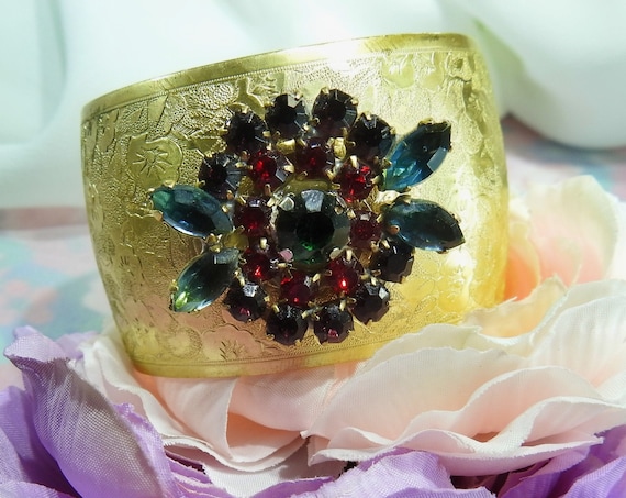 Unique glass cuff bracelet
