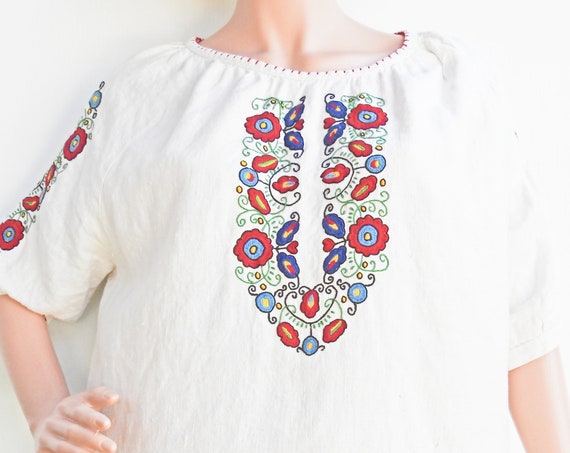 Peasant blouse vintage ethnic 70s style