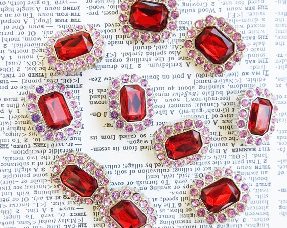 1 inch rhinestone buttons