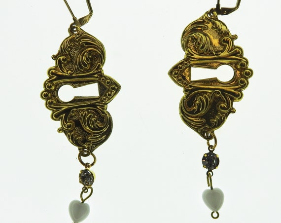 Vintage style long dangle earrings