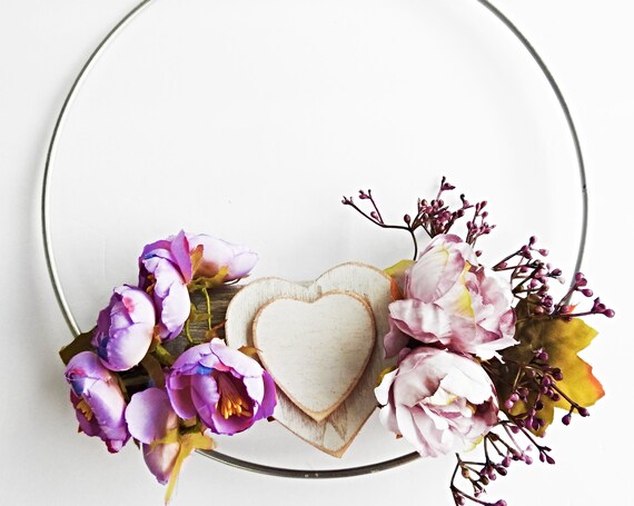 Purple hydrangea wreath