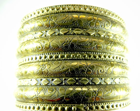 Boho style large metal cuff bracelet