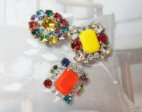 Bright colors glass buttons