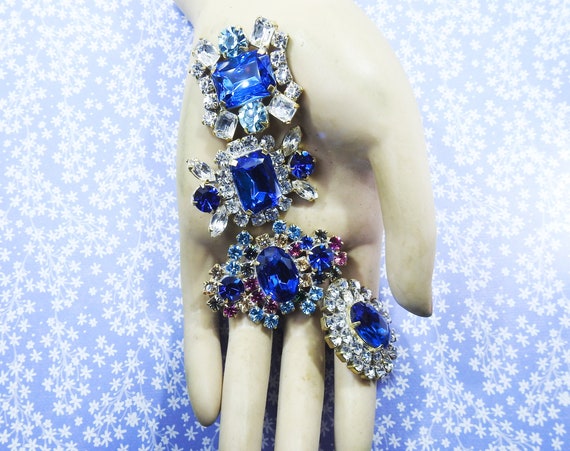 Blue glass buttons