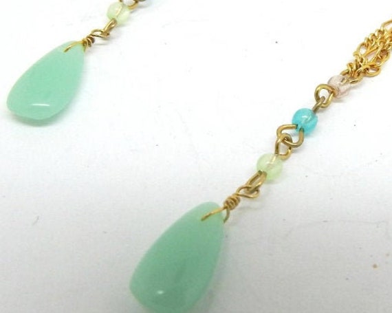 Vintage long green earrings
