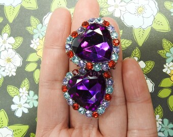 Add some Sparkle 4 Matched Rhinestone BUTTONS Glamour /& Glitz