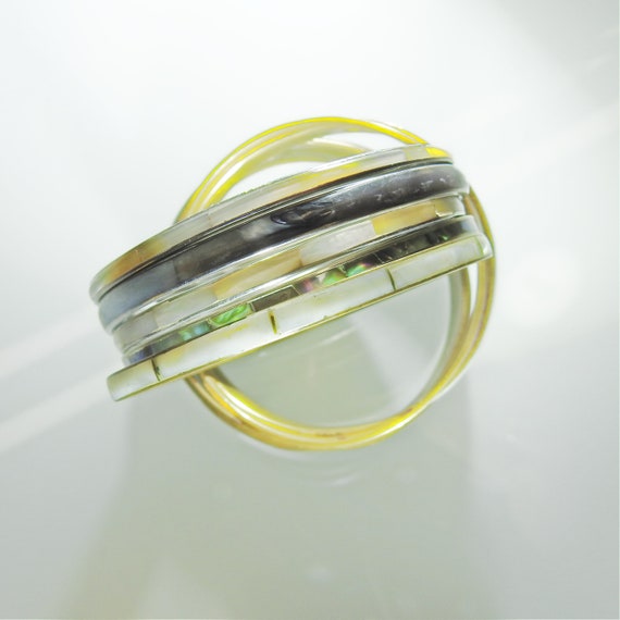 Shell bangle cream pearl bracelet mother-of-pearl ivory white