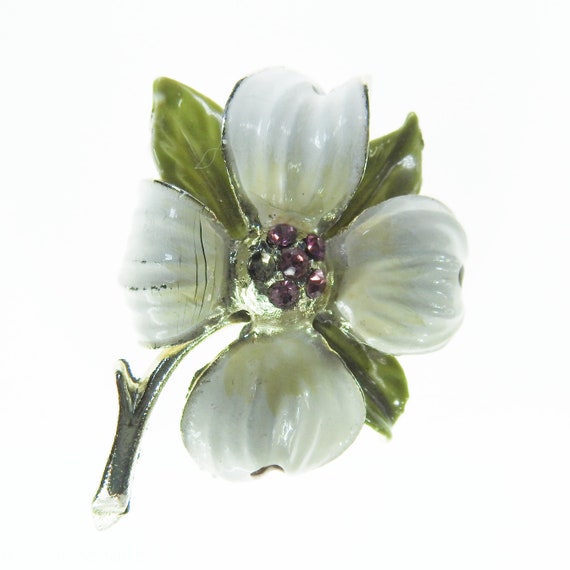 White vintage broach flower
