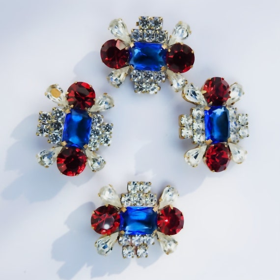 Blue high-quality fancy buttons