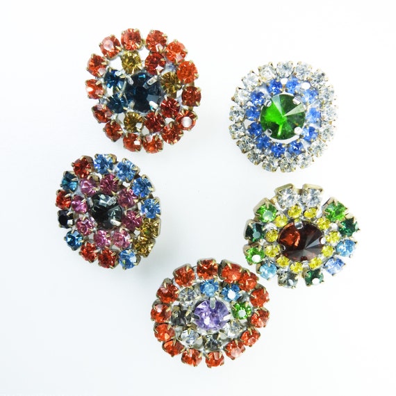 Round Czech glass buttons
