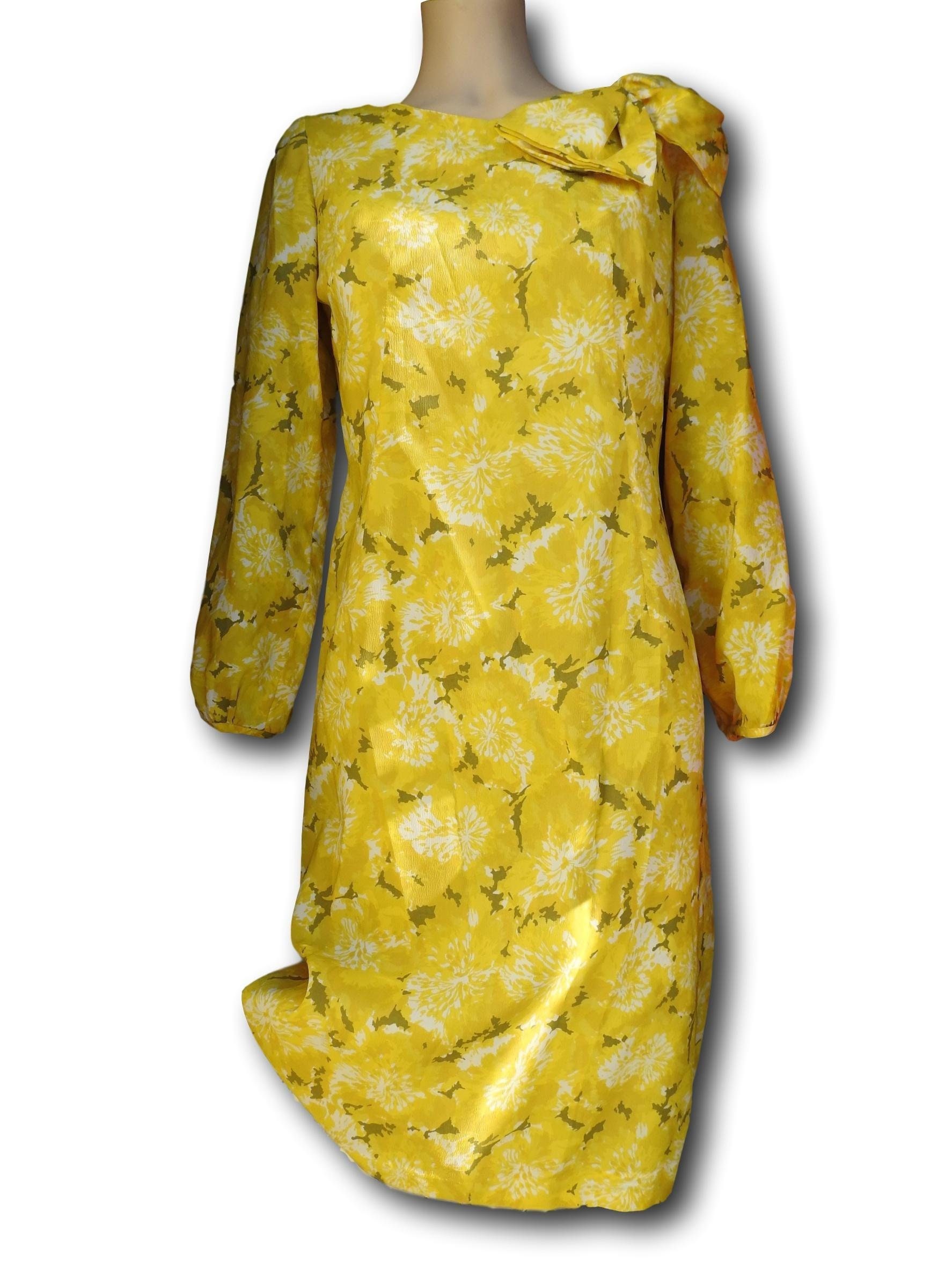 mustard yellow long sleeve dress