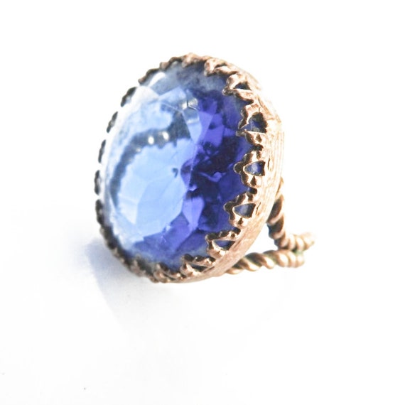 Blue glass ring