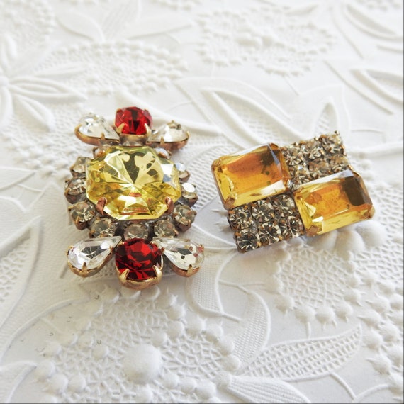 Antique glass buttons embellishment
