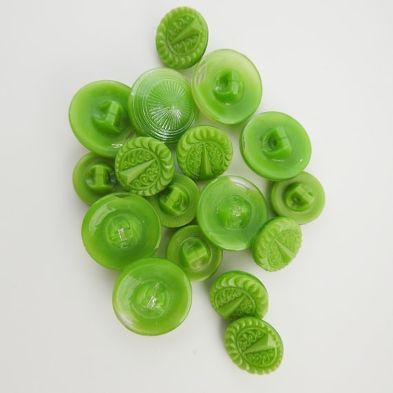 Green vintage buttons