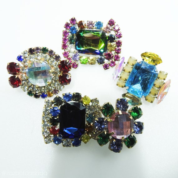 Colored glass buttons