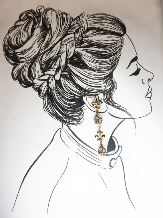 Post earrings that dangle
