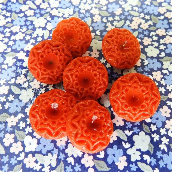Orange vintage buttons