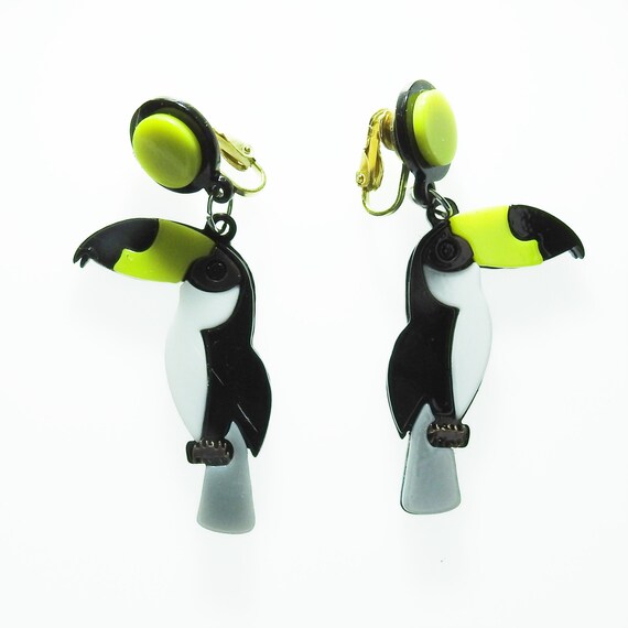 Tropical clip on earrings