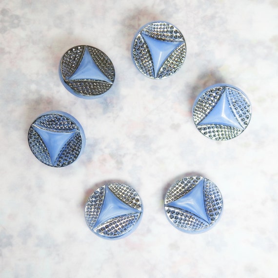 Blue glass buttons
