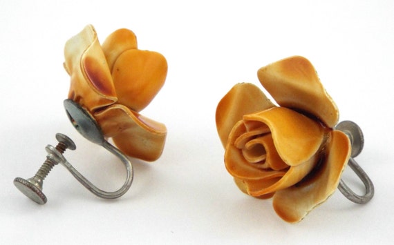 vintage screw back drop earrings