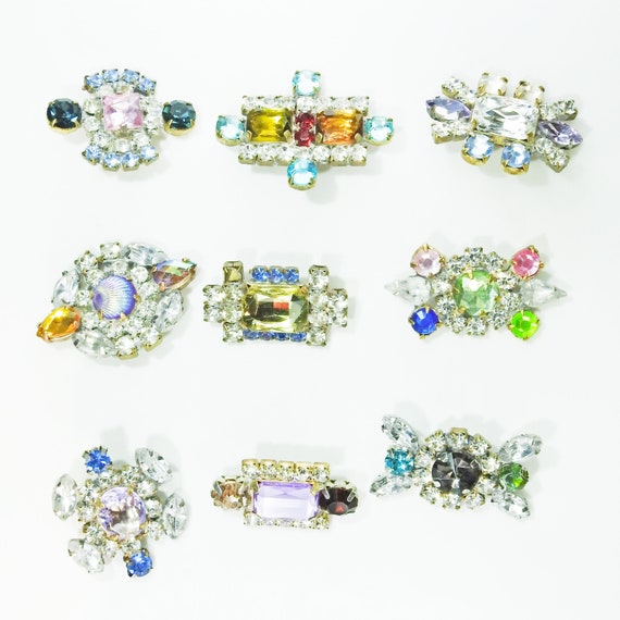 Clear and colored glass buttons