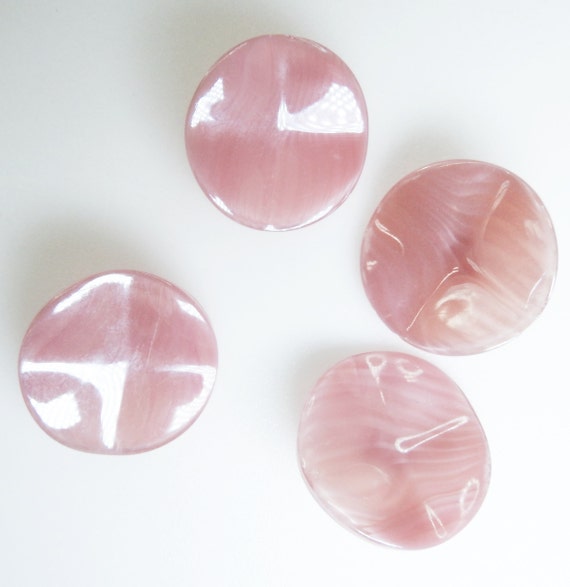 Pink glass buttons