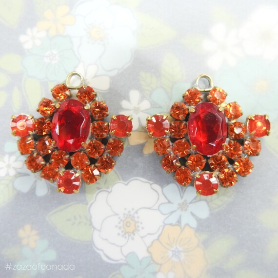 Cute orange glass charms