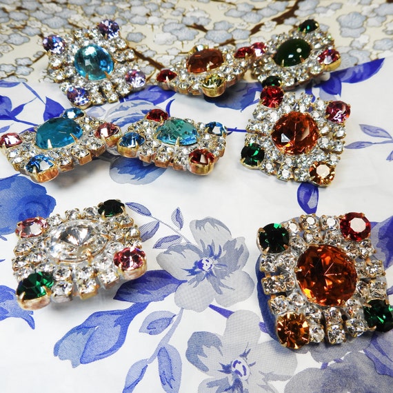 Elegant jeweled buttons