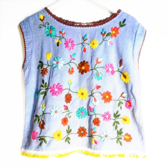 Embroidered tank top