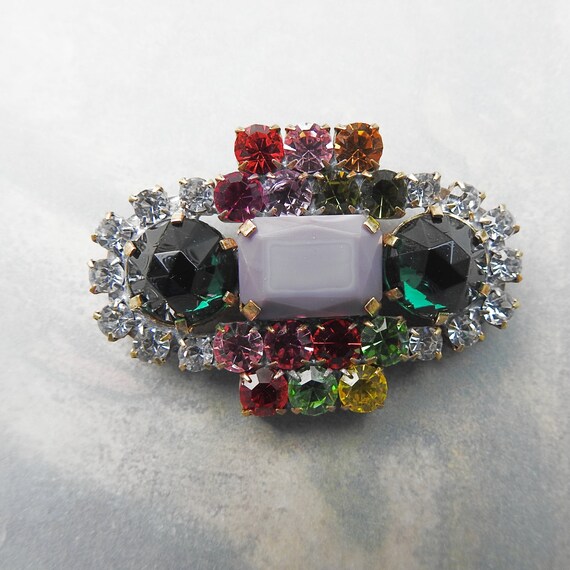 Purple green rhinestone buttons to make jewelry, large glass button, buttons with shank, oversized jumbo button, crystal jewelry making