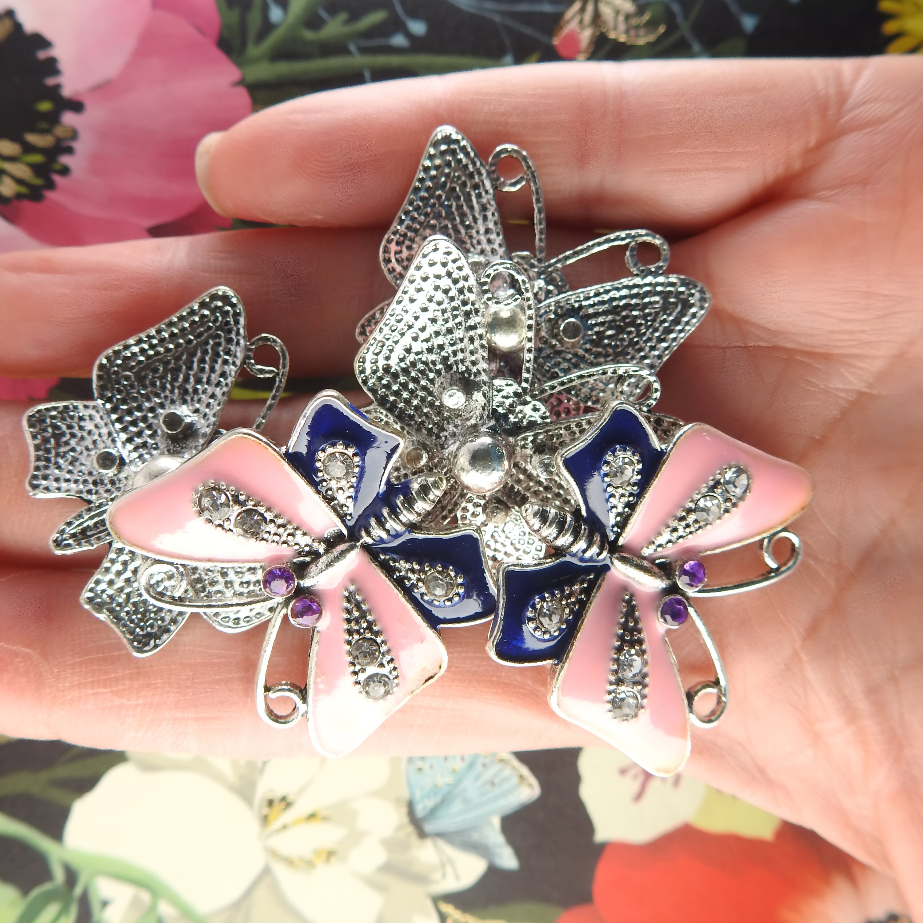 Pink Purple Butterfly Button Snaps for Jewelry, Purse, Coat, and ...
