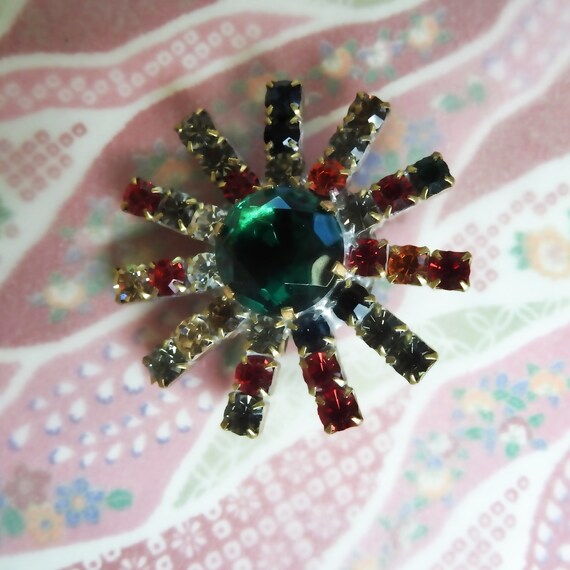 Rhinestone glass button for fashion makers, tailoring, dressmaking, lady suits adornment, and sewing on hats and embellishments, 40 mm