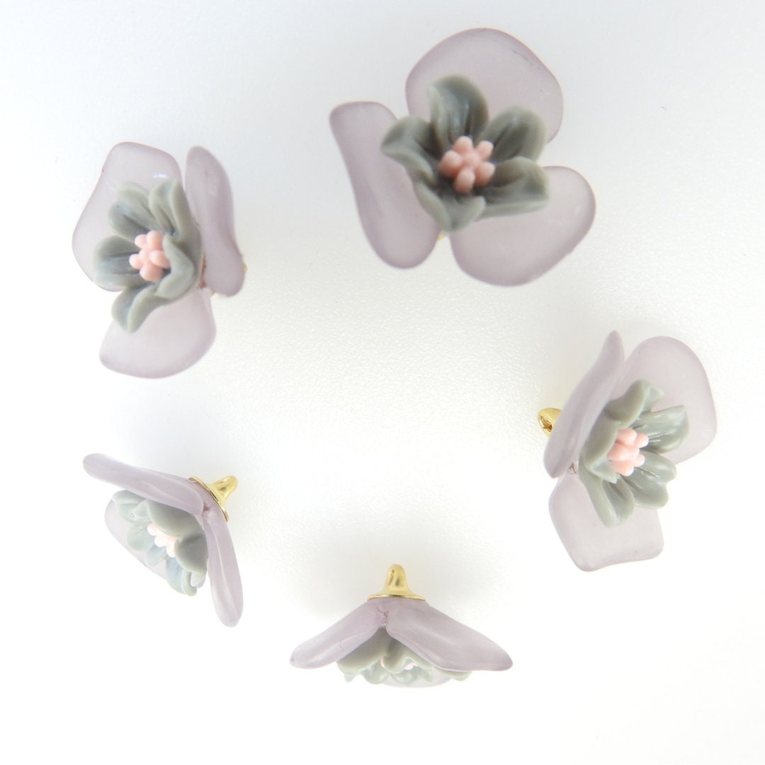 Bottoncini A Fiore Multicolor 12 Mm - 10 Pezzi Per Cucito Creativo E Fai Da Te
