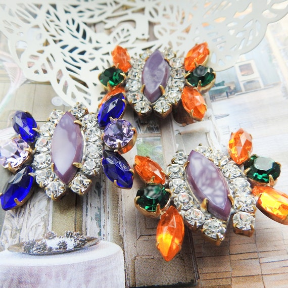Unique fancy buttons for jewelry clasps