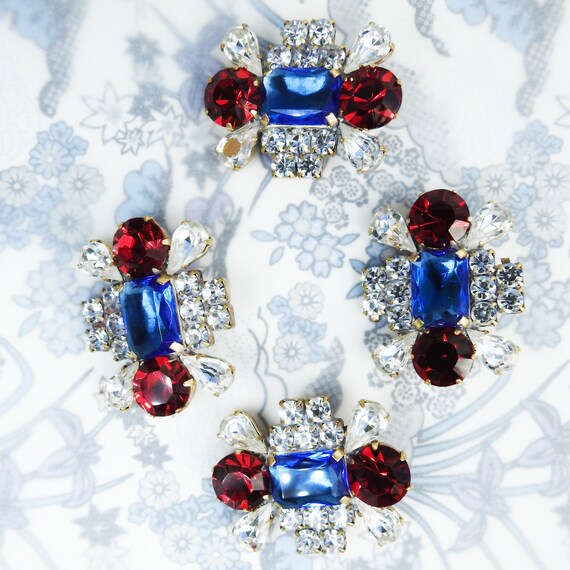 Blue high-quality fancy buttons