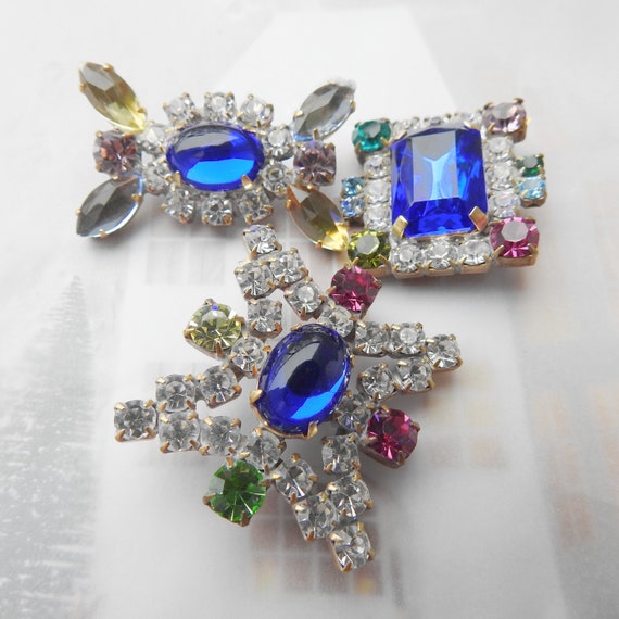 Blue glass buttons