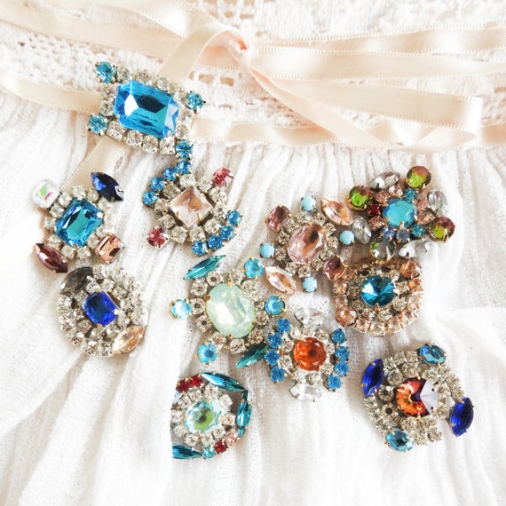 Czech button beads and vintage glass buttons