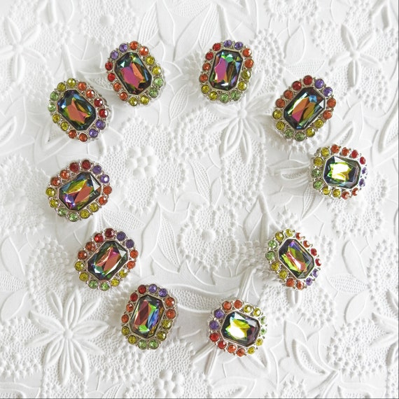 1 inch rhinestone buttons